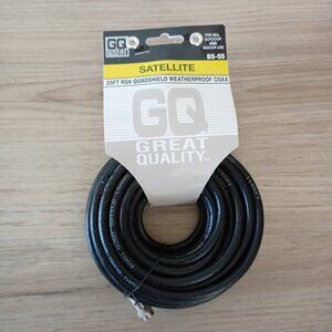 Satellite 25ft RG6 quadsheild waterproof Coax